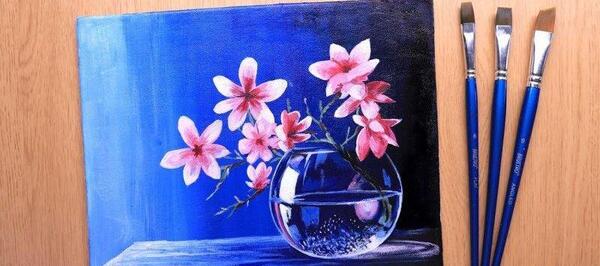 عکس ایده نقاشی منظره روی بوم