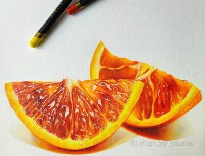 عکس ایده نقاشی میوه با مداد رنگی