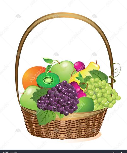 عکس ایده نقاشی سبد میوه