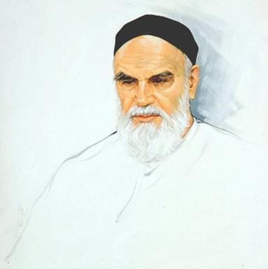 عکس نقاشی ساده امام خمینی