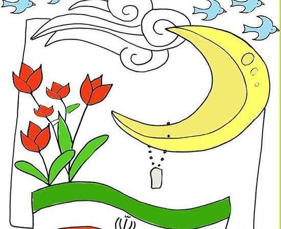 عکس نقاشی ساده امام خمینی