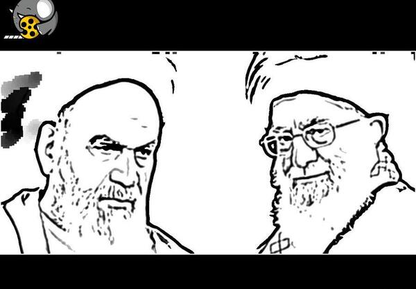عکس نقاشی ساده امام خمینی