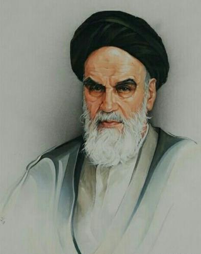عکس نقاشی ساده امام خمینی