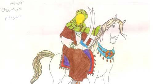 عکس نقاشی ساده امام علی علیه السلام
