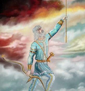 عکس نقاشی ساده از آرش کمانگیر