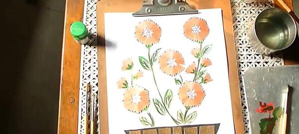 عکس نقاشی ساده با تراش مداد