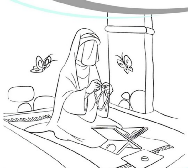 عکس نقاشی ساده ولادت حضرت زینب