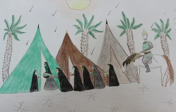 عکس نقاشی ساده شهادت حضرت زینب
