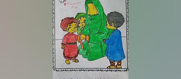 عکس نقاشی حضرت زینب ساده و آسان