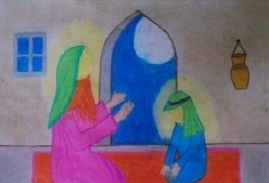 عکس نقاشی حضرت زینب ساده و آسان
