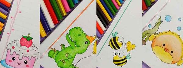 عکس نقاشی ساده برای حاشیه دفتر مشق