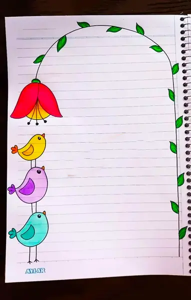 عکس نقاشي ساده دفتر مشق