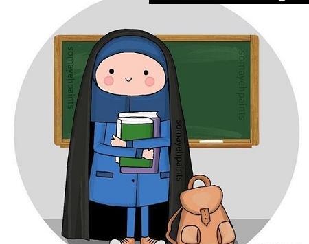 عکس نقاشی ساده روز دانش آموز دخترانه