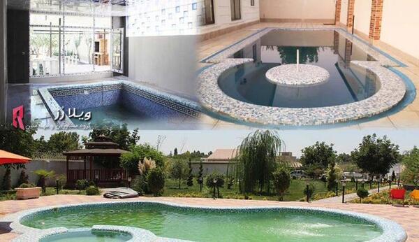 عکس ویلای بزرگ استخردار