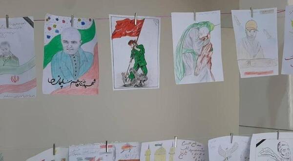 عکس نقاشی ساده سردار سلیمانی برای کلاس دوم