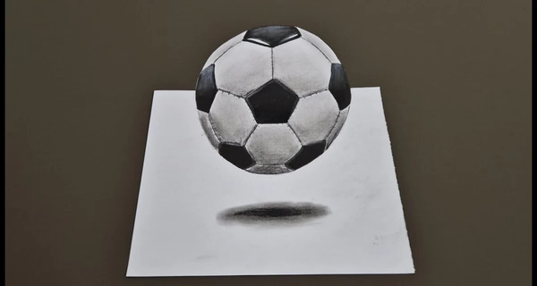 عکس نقاشی ساده پسرانه فوتبالی