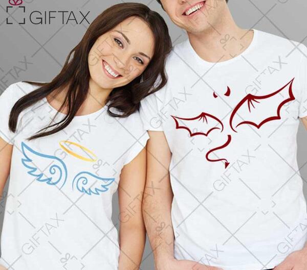 عکس نقاشی ساده فرشته و شیطان