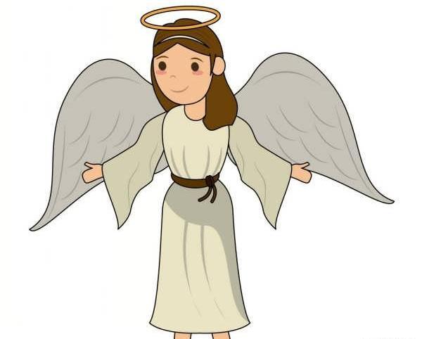 عکس نقاشی ساده فرشته مهربون