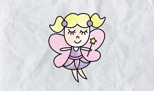 عکس نقاشی ساده بال فرشته
