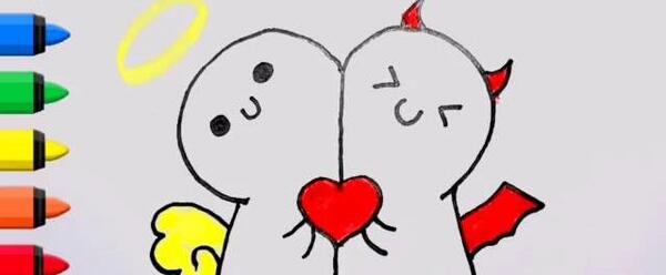 عکس نقاشی فرشته ساده و آسان