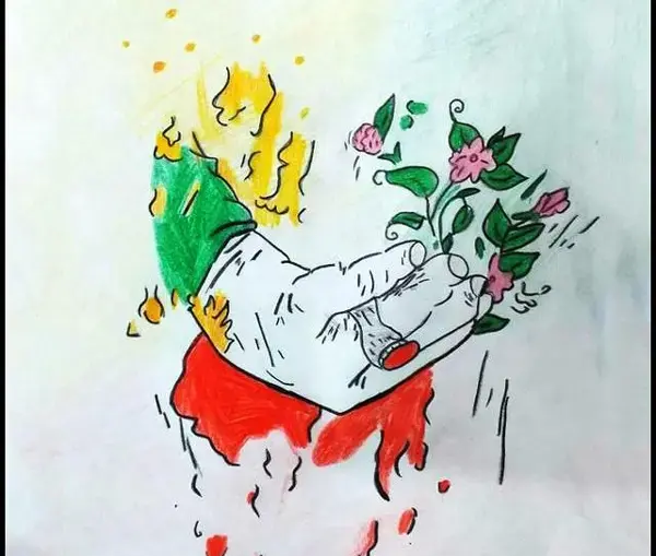 عکس نقاشی ساده برای قاسم سلیمانی