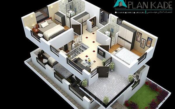عکس خانه ویلایی دو طبقه