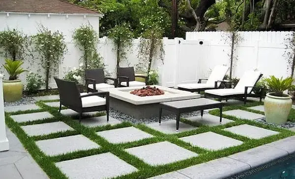 عکس طراحی حیاط ویلایی
