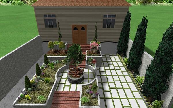 عکس محوطه سازی حیاط ویلا