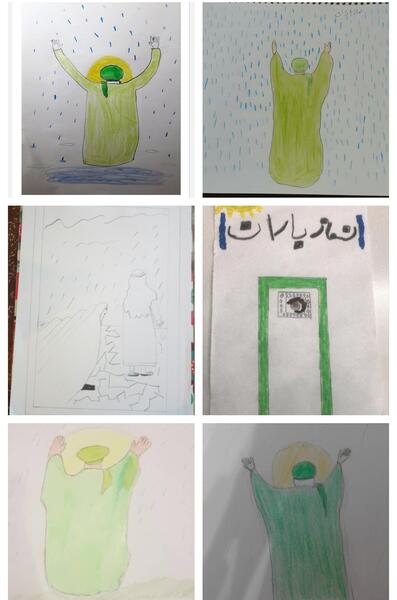 عکس نقاشی ساده برای نماز باران
