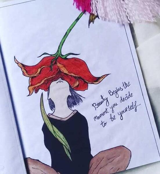 عکس نقاشی دخترانه آسان و زیبا و قشنگ
