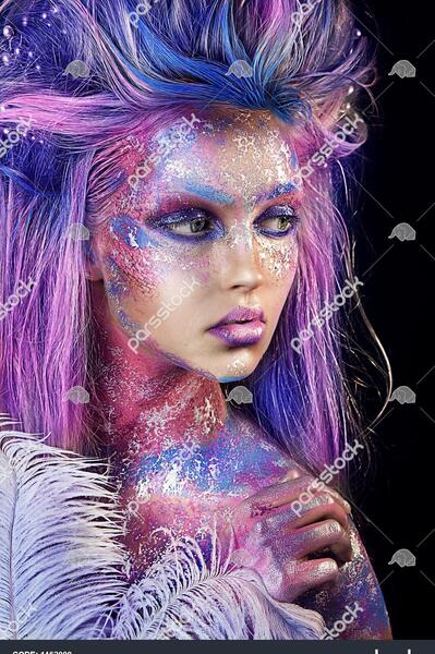 عکس نقاشی دخترانه آرایشی زیبا