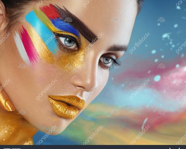 عکس نقاشی دخترانه آرایشی زیبا