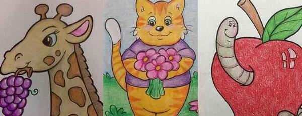 عکس نقاشی دخترانه برای مدرسه کلاس پنجم