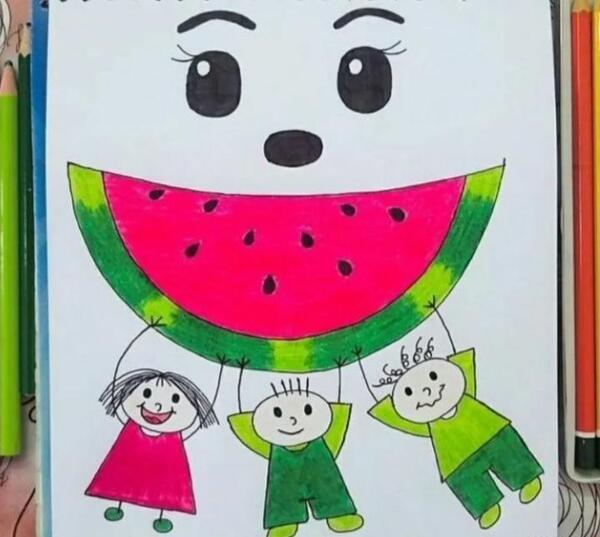 عکس نقاشی دخترانه برای مدرسه کلاس چهارم