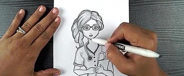 عکس نقاشی دخترانه دکتری