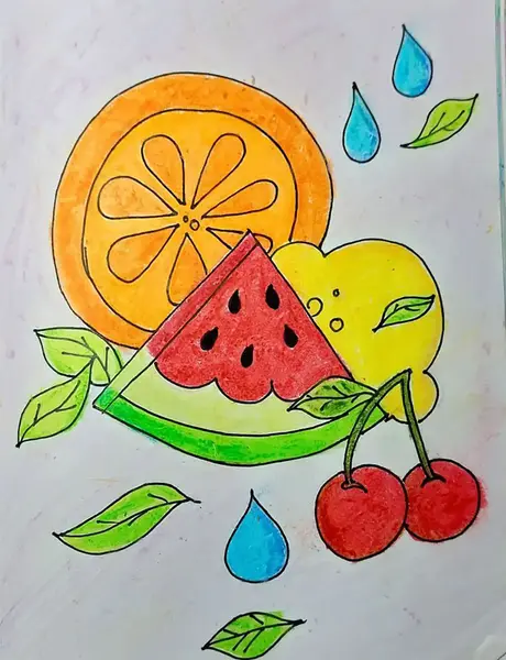 عکس نقاشی دخترانه شب یلدای آسان