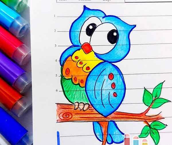 عکس نقاشی دخترانه کلاس دوم ساده