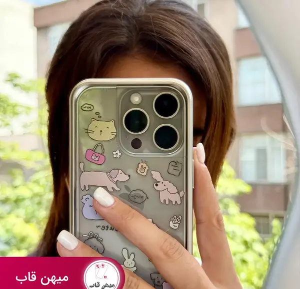 عکس نقاشی دخترانه گوشی در دست