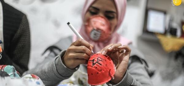 عکس نقاشی روی ماسک دخترانه