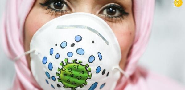 عکس نقاشی روی ماسک دخترانه