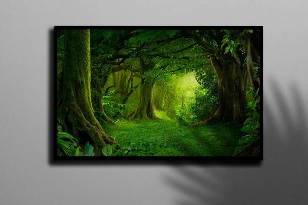عکس نقاشی کلبه ای در جنگل