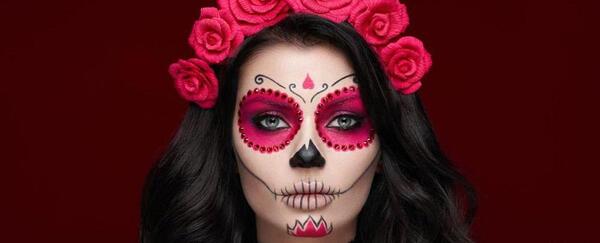 عکس نقاشی هالووین دخترانه روی صورت