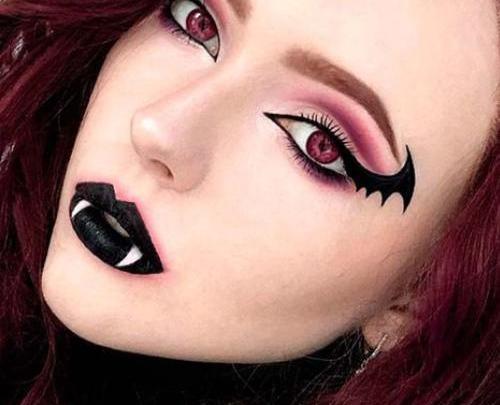 عکس نقاشی هالووین دخترانه روی صورت