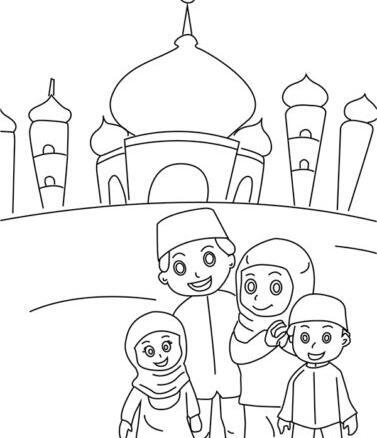عکس نقاشی مراحل نماز خواندن دخترانه