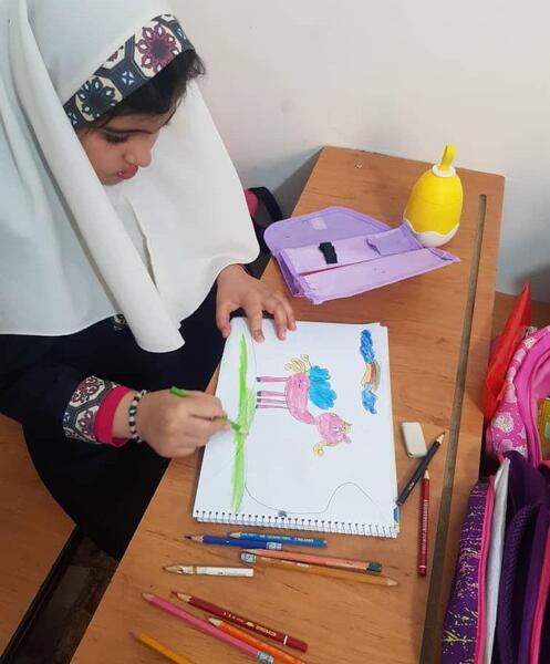 عکس نقاشی دخترانه برای کلاس دوم