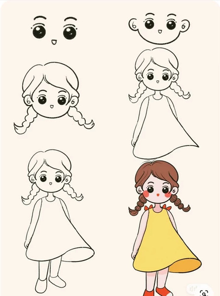 عکس نقاشی دخترانه برای کلاس دوم