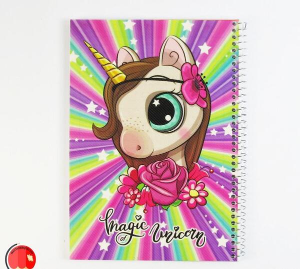 عکس نقاشی دفتر مشق دخترانه اسان اسب تک شاخ
