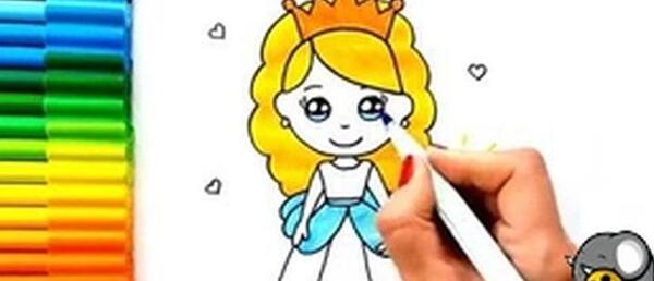 عکس نقاشی دخترانه پرنسس کوچولو