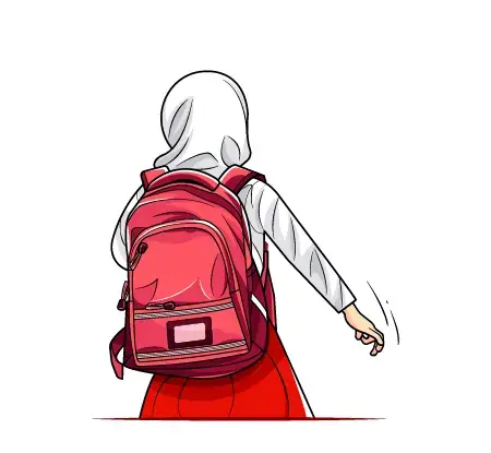 عکس نقاشی دخترانه کیف مدرسه