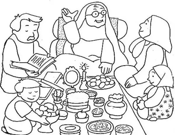 عکس نقاشی ساده یلدایی برای کودکان